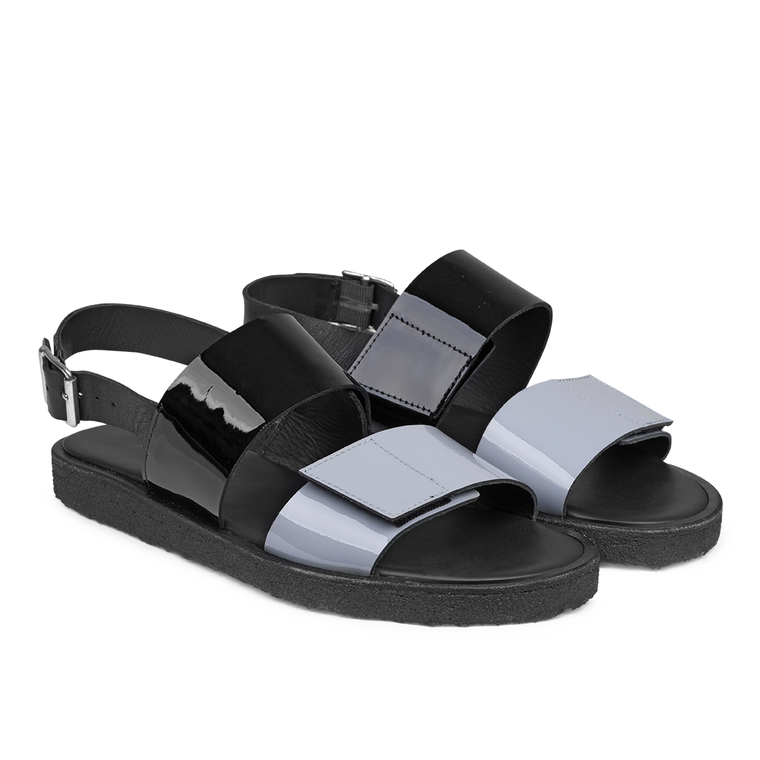 Angulus sandal, lyseblå/sort